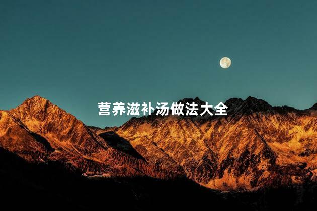 营养滋补汤做法大全