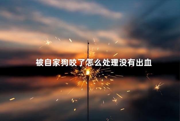 被自家狗咬了怎么处理没有出血