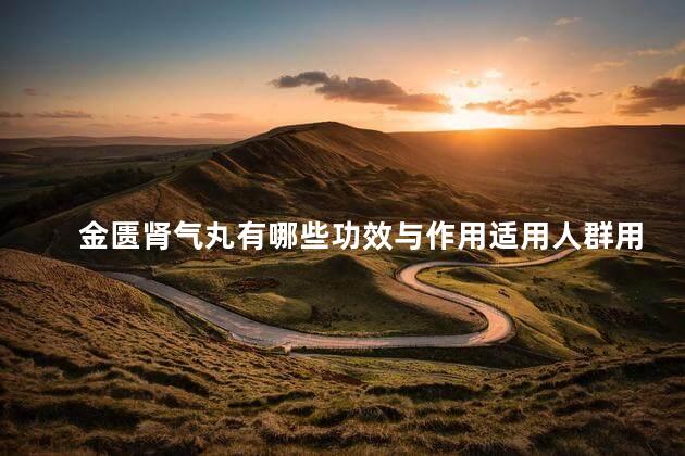 金匮肾气丸有哪些功效与作用适用人群用量