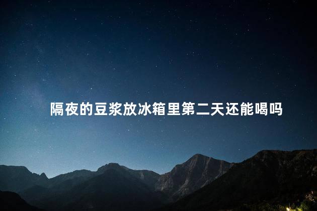隔夜的豆浆放冰箱里第二天还能喝吗