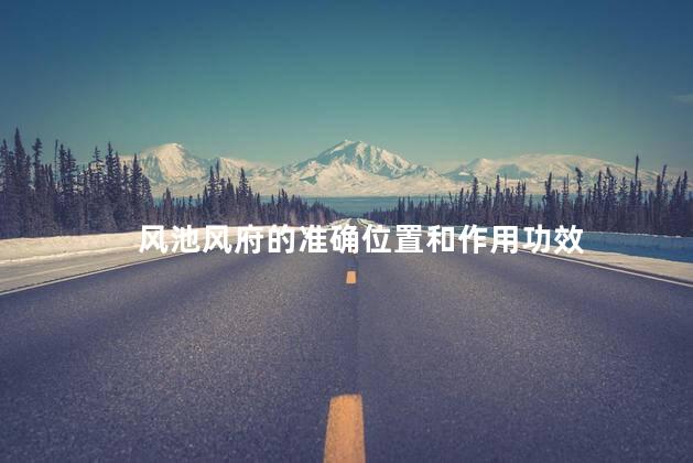 风池风府的准确位置和作用功效